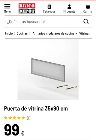 2 Puertas cristal para vitrina cocina/salón