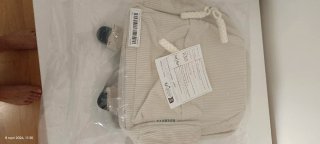Mochila Mini / Bolso beige de pana. NUEVA