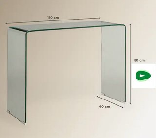 Mesa consola cristal Shiny 110x40x80 cm