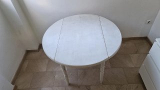 Mesa redonda madera abatible