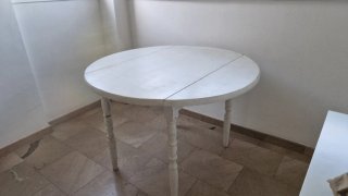 Mesa redonda madera abatible