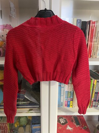 Chaquetilla de punto roja Zara 7-8 años