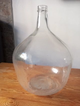 Damajuana de cristal transparente