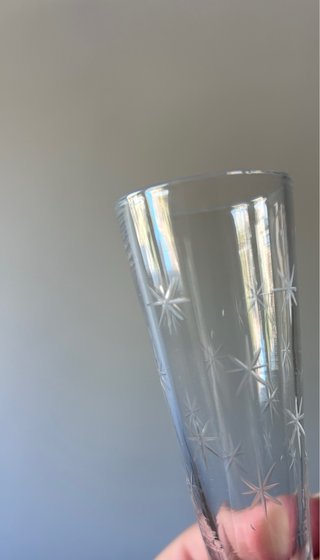 Antiguo conjunto de 2 vasos de licor estrellas
