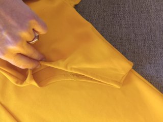 Vestido amarillo de fiesta sin mangas