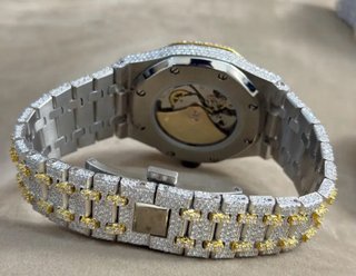 Reloj Moissanite Oro y Plata