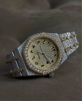 Reloj Moissanite Oro y Plata