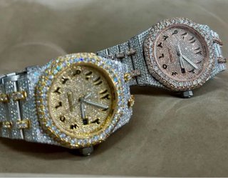 Reloj Moissanite Oro y Plata