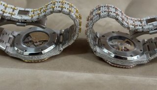 Reloj Moissanite Oro y Plata