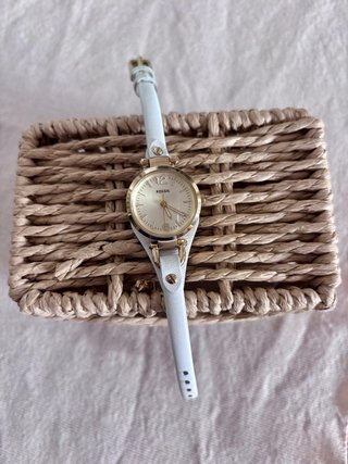 Reloj Fossil Mujer Dorado y Blanco