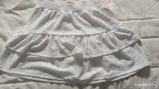 Falda Terranova Verano Blanca Volantes