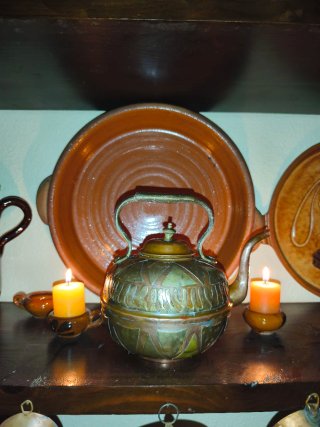 Teiera / Bollitore Vintage Rame Decorato