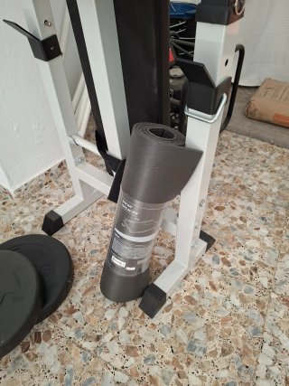 Banco musculación Physionics + pesas