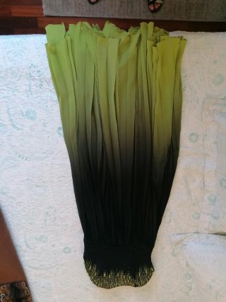 Vestido de fiesta verde y negro palabra de honor