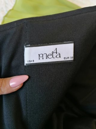 Vestido de fiesta verde y negro palabra de honor