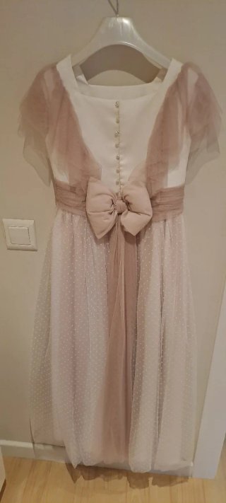 Vestido Comunión Royo Blanco y Rosa talla 125