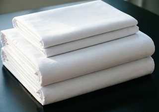Set di lenzuola 3 pezzi bianco per letto 150