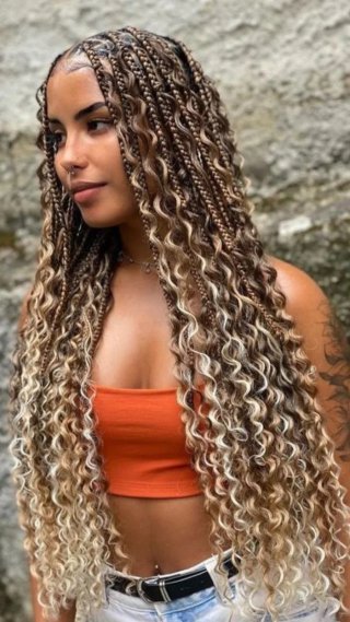 Trenzas africanas con extensiones