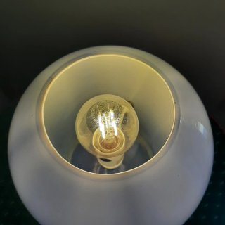Lampada da tavolo vintage in vetro blu