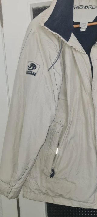 Chaqueta náutica Tribord impermeable beige