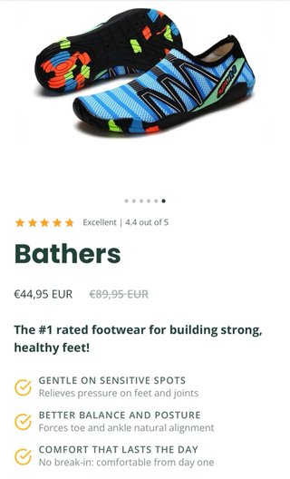Zapatillas baño Bearefoot Talla 43