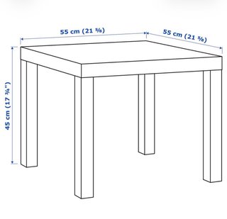 Mesa LACK negra de IKEA