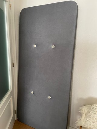 Somier 90x190 cm tapizado gris