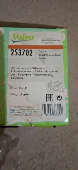 Caudalímetro Valeo 253702 Mitsubishi/Nissan