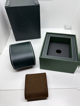 BREITLING wings logo Green watch box scatola...