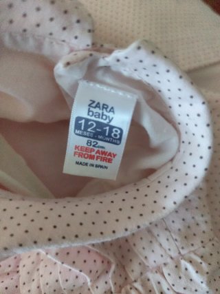 Vestido bebé lunares rosa