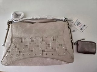 Bolso grande Desigual gris con monedero