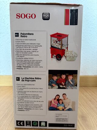 Máquina de Palomitas Retro Sogo 850W