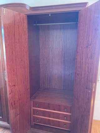 Dormitorio completo madera oscura