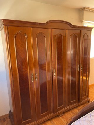 Dormitorio completo madera oscura