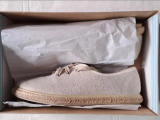Zapatillas Lino Crudo Unisex Talla 33