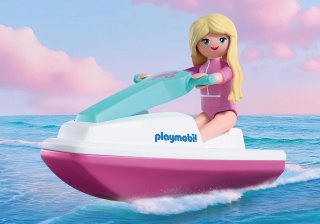 Playmobil Barbie Coche y Moto de Agua 72123