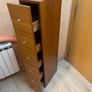 Mueble organizador de CD madera cerezo