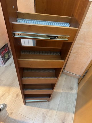 Mueble organizador de CD madera cerezo