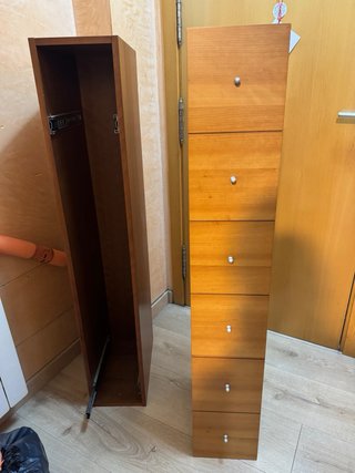 Mueble organizador de CD madera cerezo