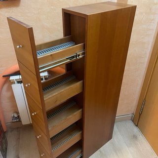 Mueble organizador de CD madera cerezo