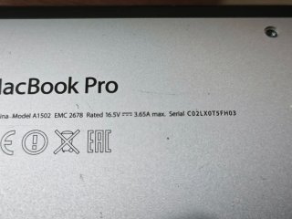 MacBook Pro A1502 Plata