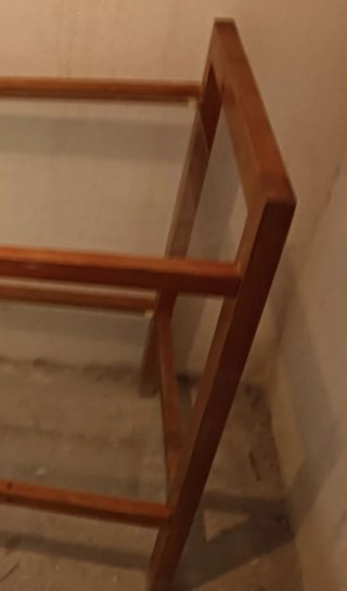 Mesa consola madera y cristal