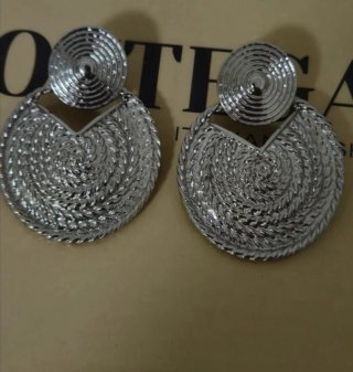 Orecchini vintage cerchio intrecciato