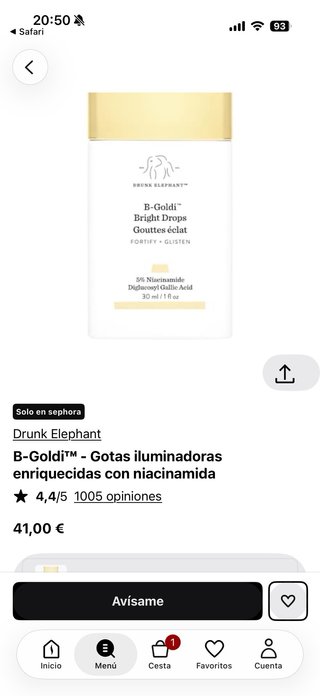 Drunk Elephant B-Goldi Bright Drops 30ml