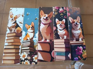 Segnalibro Corgi con Libri (Set di 5)