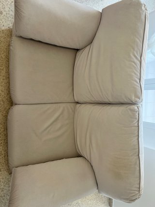 Sofá cama 2 plazas beige 147x90x82