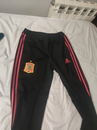 Pantalón Adidas España Negro y Rosa