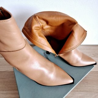 Botines Piel con Tacón de Mujer