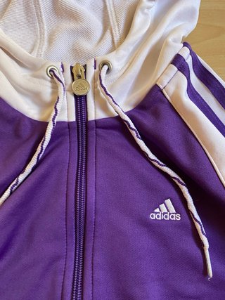 Chaqueta Adidas Morado y Blanco Talla S