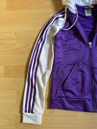 Chaqueta Adidas Morado y Blanco Talla S